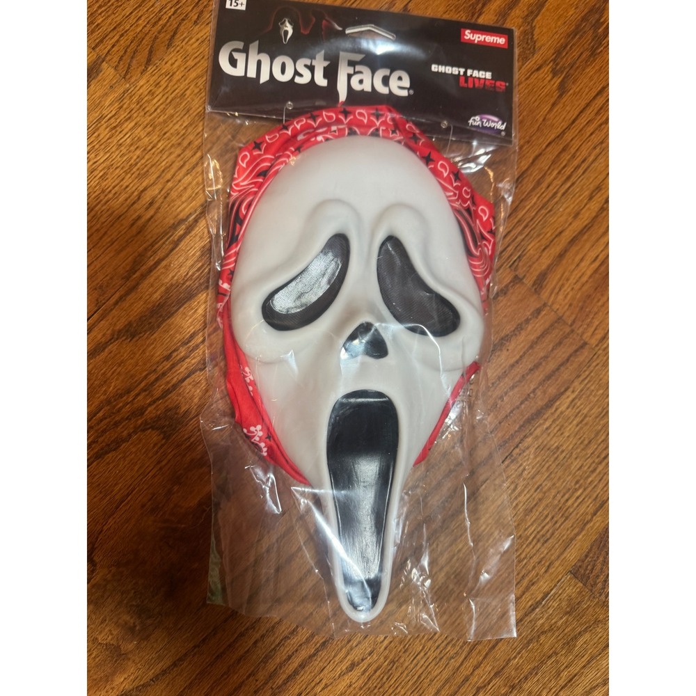 Supreme Ghost Face Scream Mask Red Paisley Bandana SS26 New